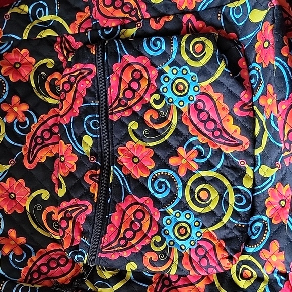 Backpack Quilted Multi Color Paisly Inspired Print Multi Color NWT - Picture 3 of 10